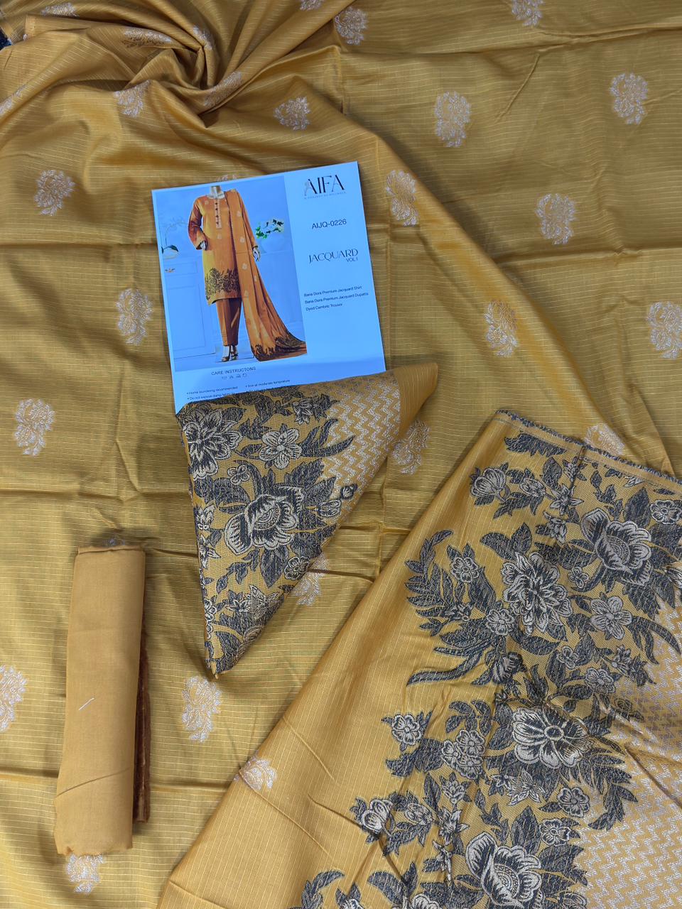 ✨ Aifa Unstitched Jacquard 3-Piece Collection ✨