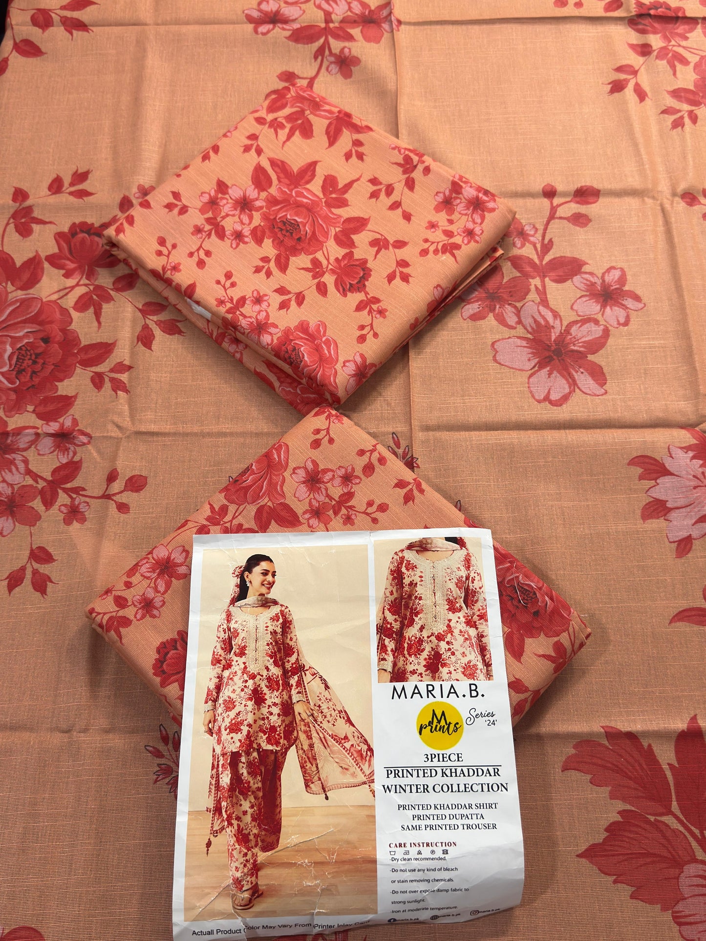 Maria.B 3-Piece Unstitched  Khaddar Collection 2026 🔥🧡