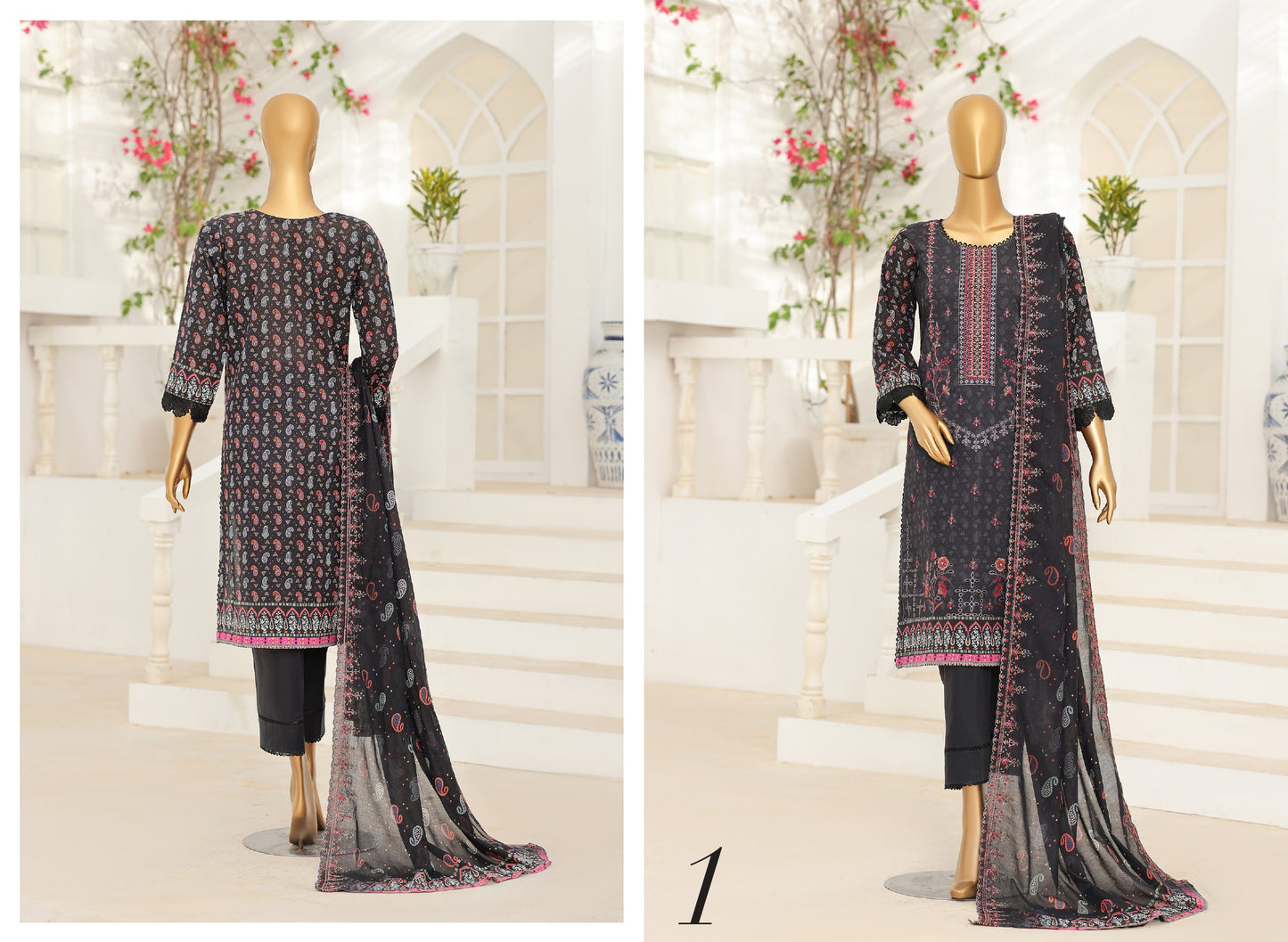 MTF – FITRUS 3pcs Unstitched Embroidery Collection