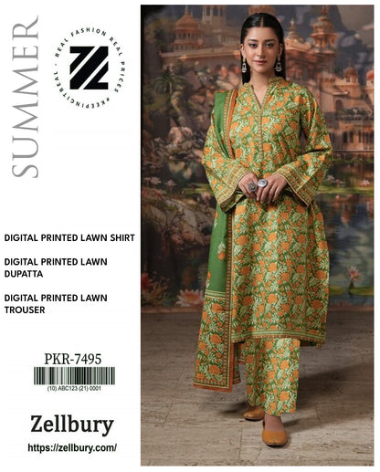 ZELLBURY LAWN 3PCS UNSTITCHED 🔥👌❤️