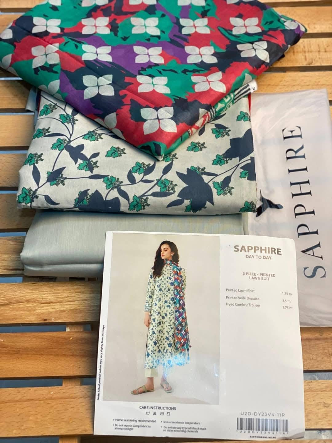 🌸 SAPPHIRE 🌸☀️ Summer Collection 2025 ☀️💎 3 Piece Unstitched Lawn 💎