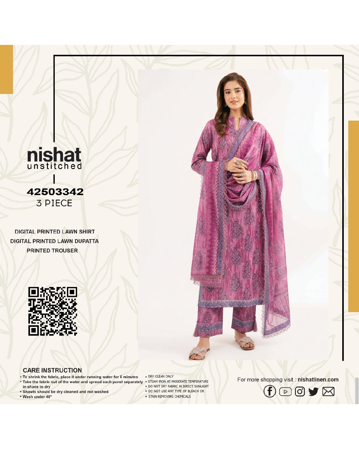 ✨ NISHA BY NISHAT🌸 2025 Digital Lawn Collection 🥳