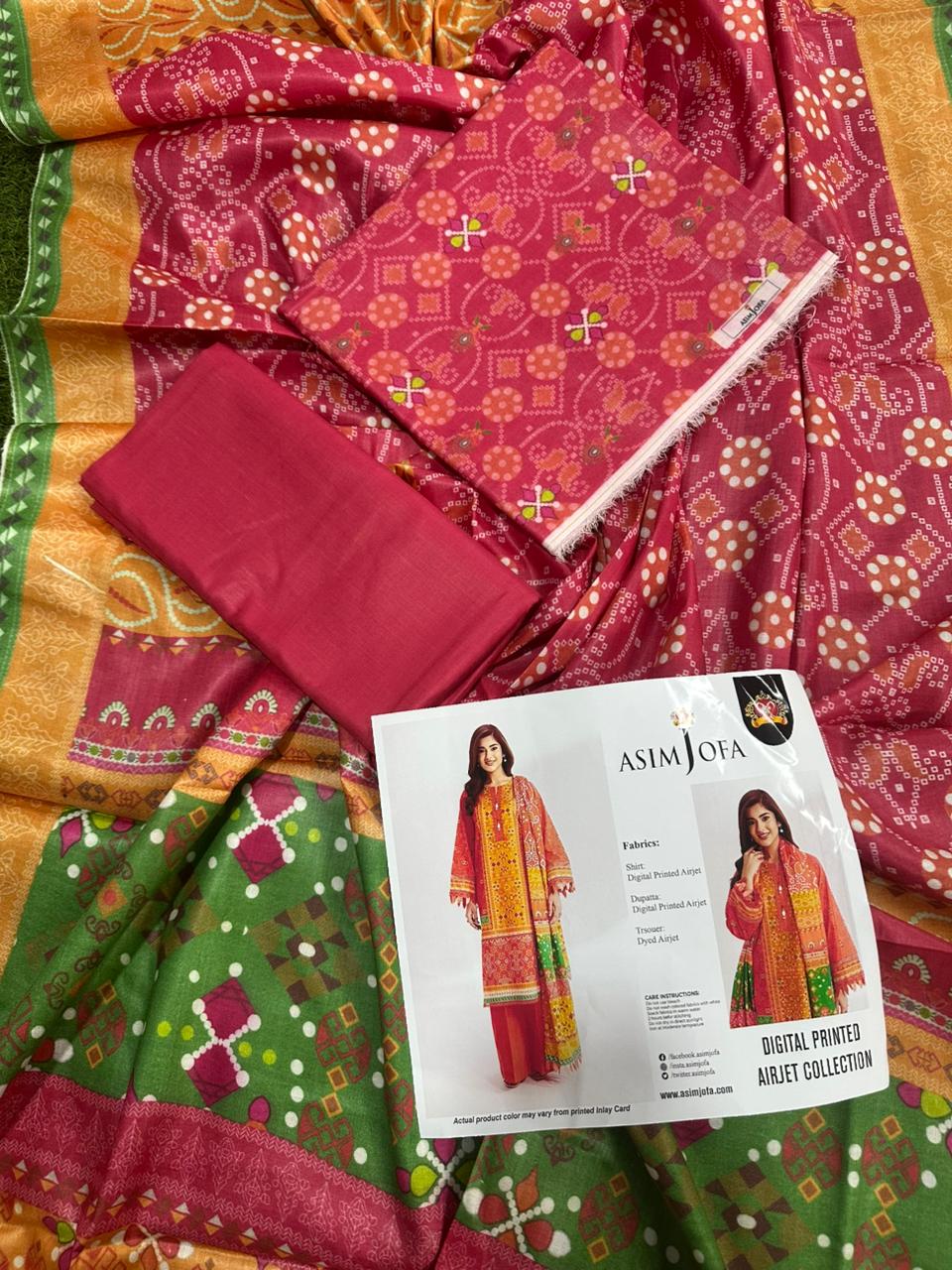 GulAhmed Unstitched Lawn 3 Pieces in Wholesale Price 🔥🧡