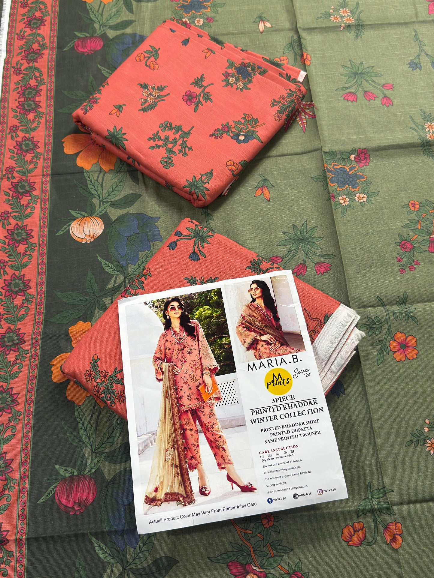 Maria.B 3-Piece Unstitched  Khaddar Collection 2026 🔥🧡