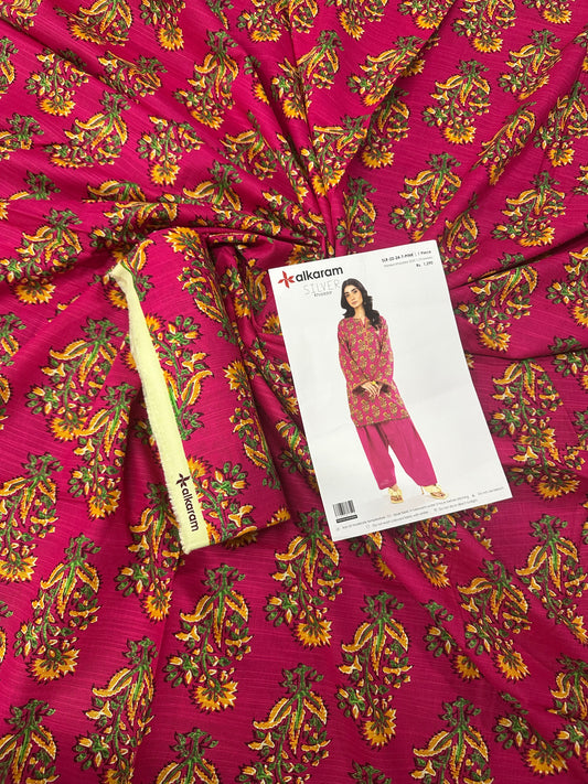 Alkaram Pink Khaddar 2Pcs