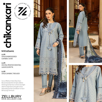 🌸✨ Zellbury Signature Unstitched Fancy Chikankari Luxury 3 Pieces ✨🌸