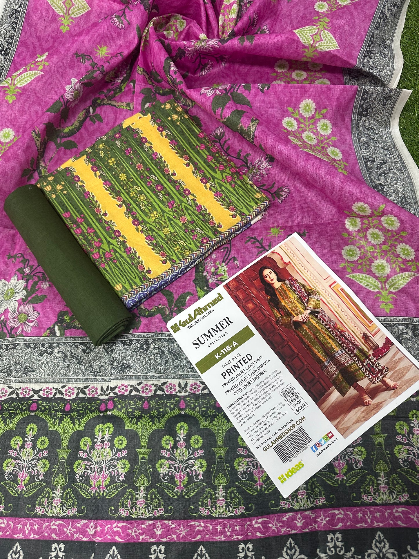 GulAhmed Unstitched Lawn 3 Pieces in Wholesale Price 🔥🧡