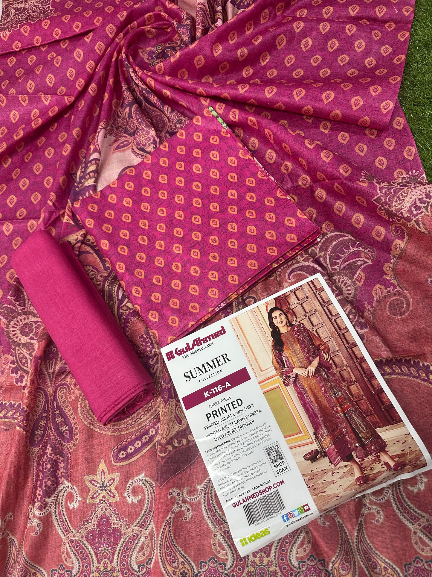 GulAhmed Unstitched Lawn 3 Pieces in Wholesale Price 🔥🧡