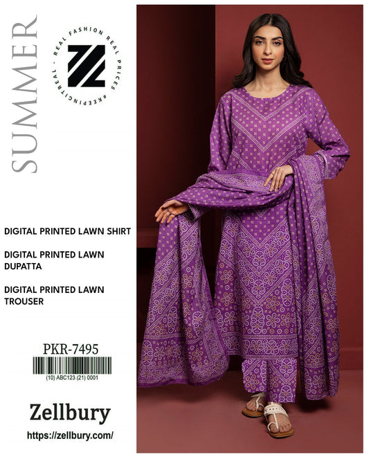 ZELLBURY LAWN 3PCS UNSTITCHED 🔥👌❤️