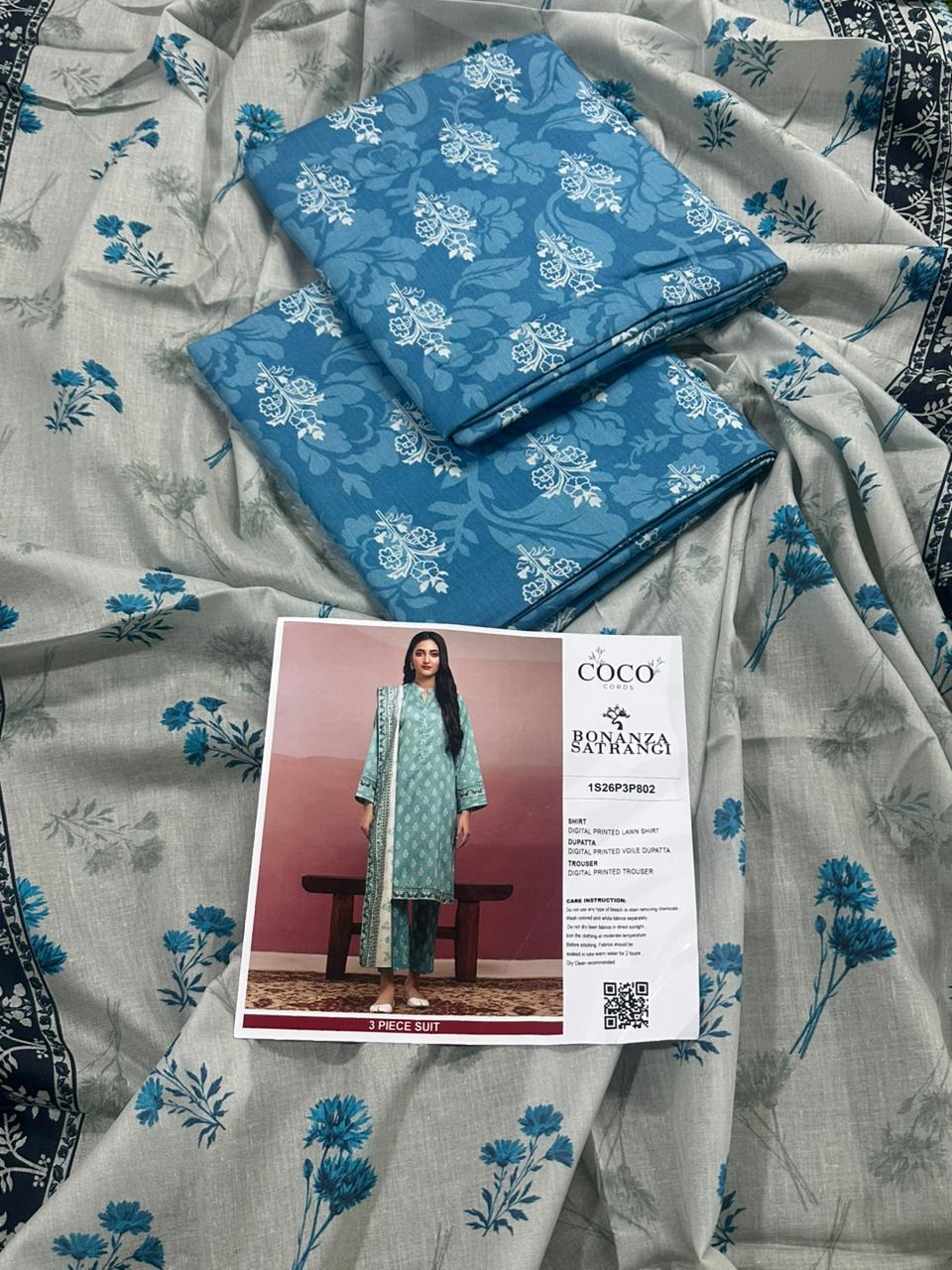 🌸 COCO CORDS By BONANZA 🌸 Lawn Unstitched 3 Pieces in Wholesale Price 🔥🧡