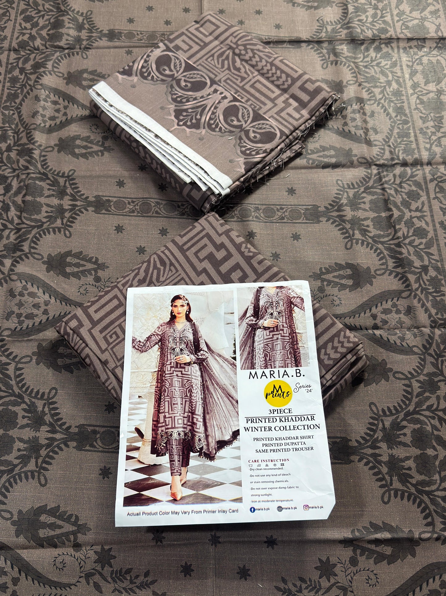 Maria.B 3-Piece Unstitched  Khaddar Collection 2026 🔥🧡