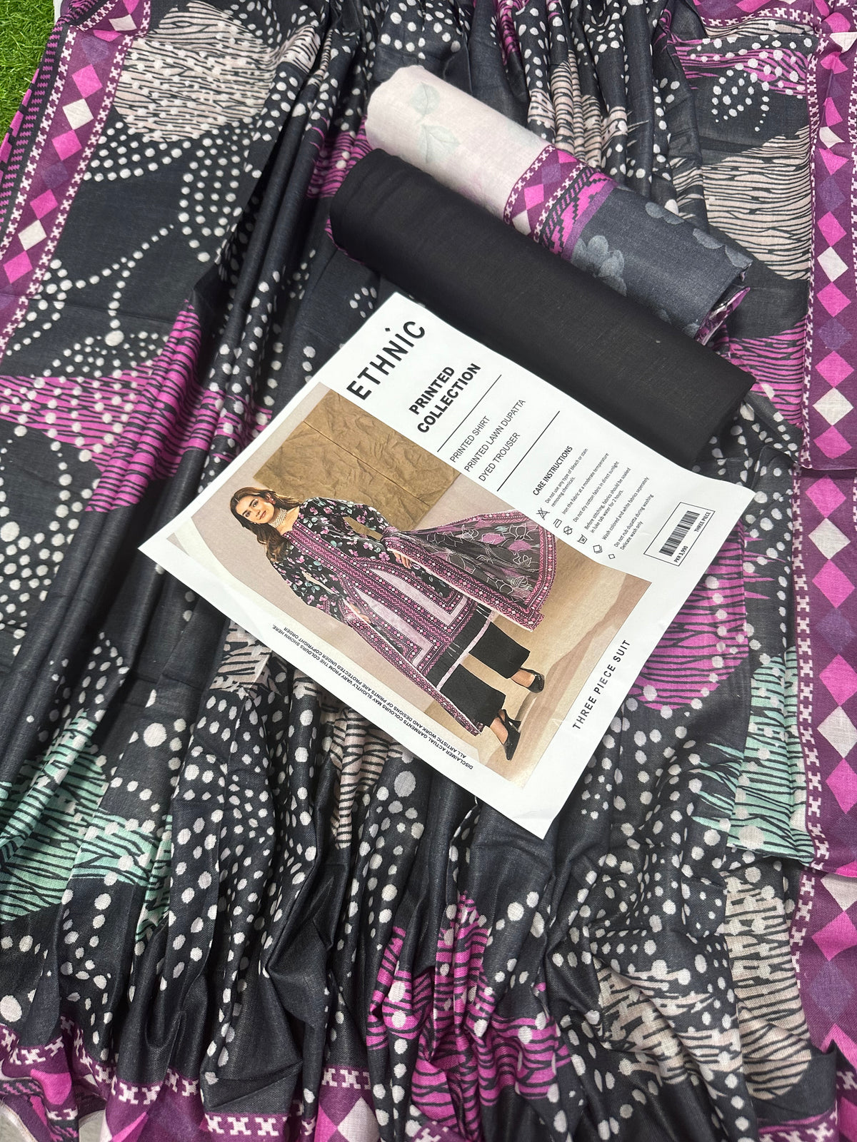 Ethnic Black Printed 3Pcs