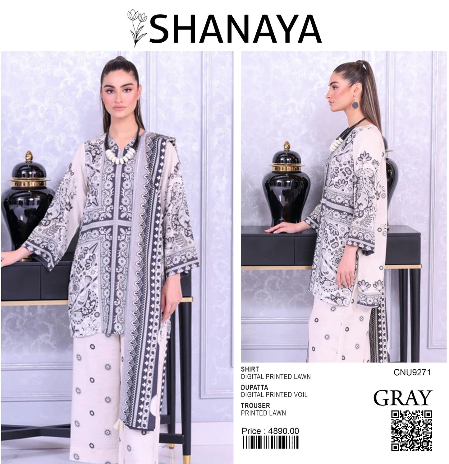 SHANAYA UNSTITCHED CORDSET STYLE 3 PIECE 🎉💜