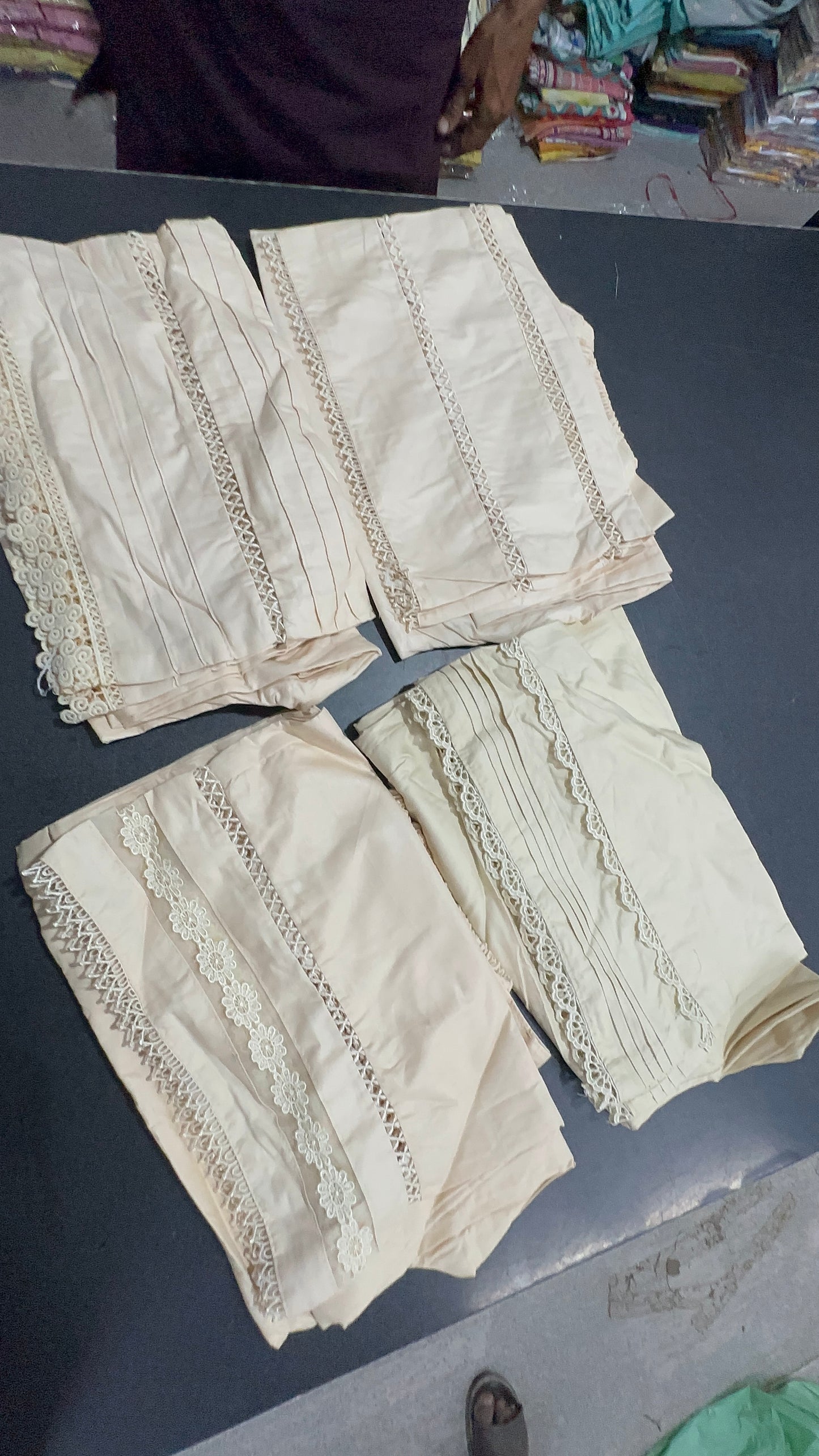 Cotton Stitched Plazo In Skin 🤩