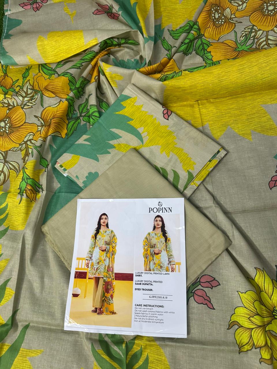 🌸 POPINN GULJEE 🌸 Lawn Unstitched 3 Pieces in Wholesale Price 🔥🧡