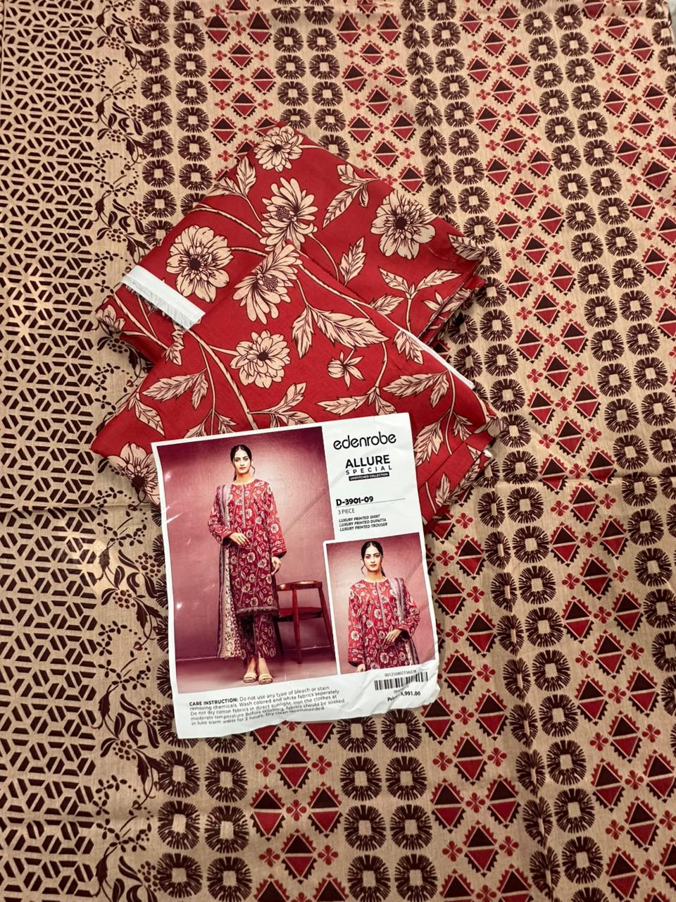 🌸 Edenrobe 🌸 Lawn Unstitched 3 Pieces in Wholesale Price 🔥🧡