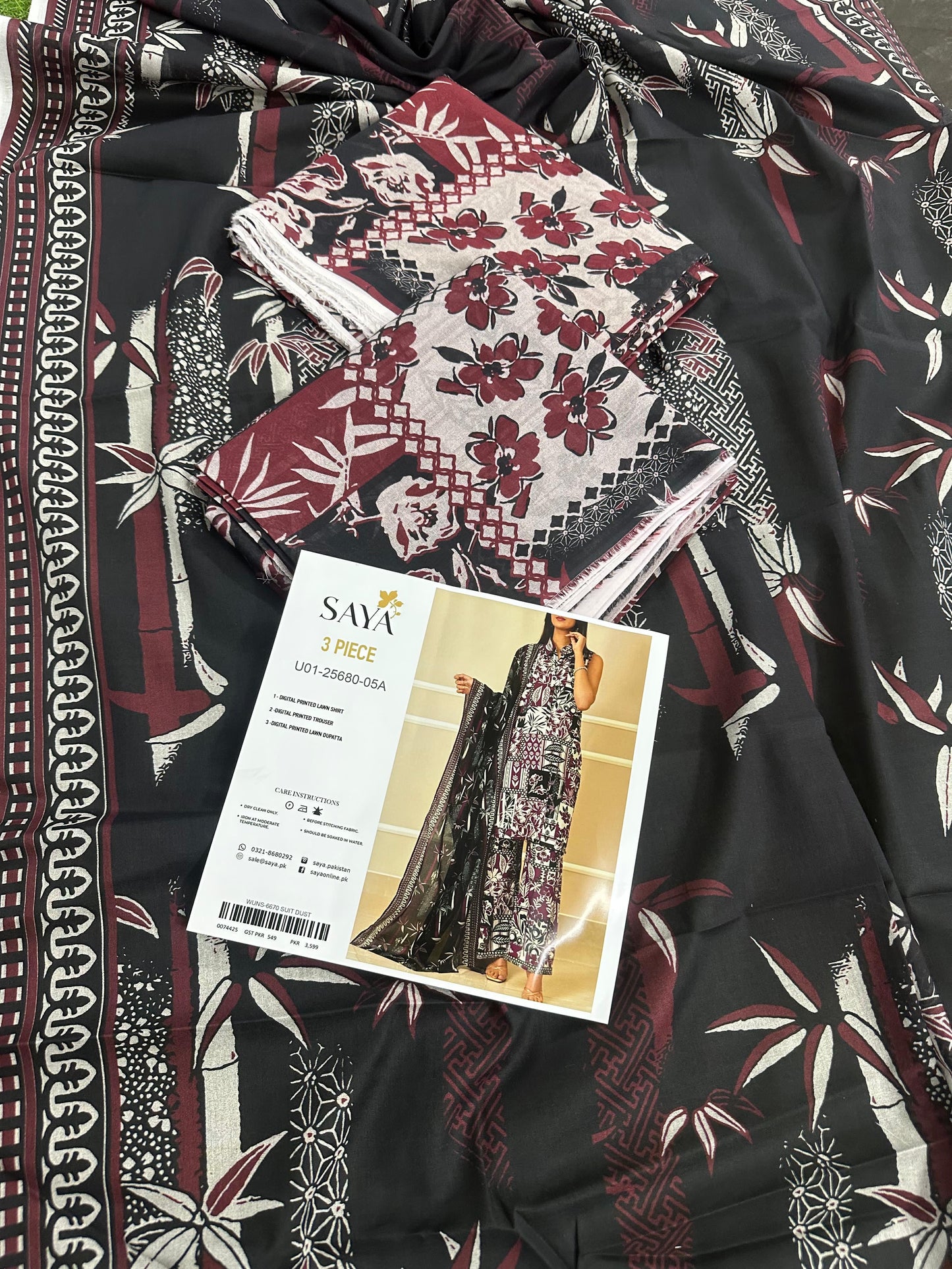🍃SAYA PRINTED LAWN 3PC🍃*