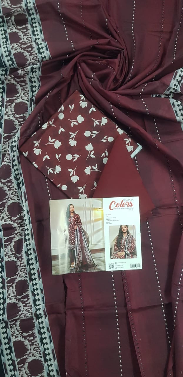 Colors VOL 02 by DASTAAN Lawn Unstitched Lawn 100% Original Lawn 3 Pieces ❤️🔥