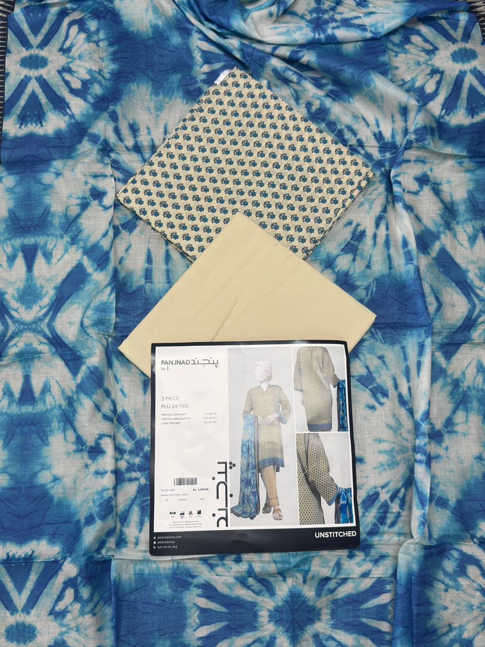 ✨J. PANJNAD 100% Original Unstitched 3 Piece✨