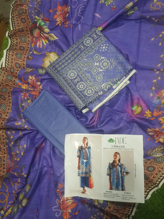 Jade Unstitched Lawn 3 Pieces in Wholesale Price 🔥🧡