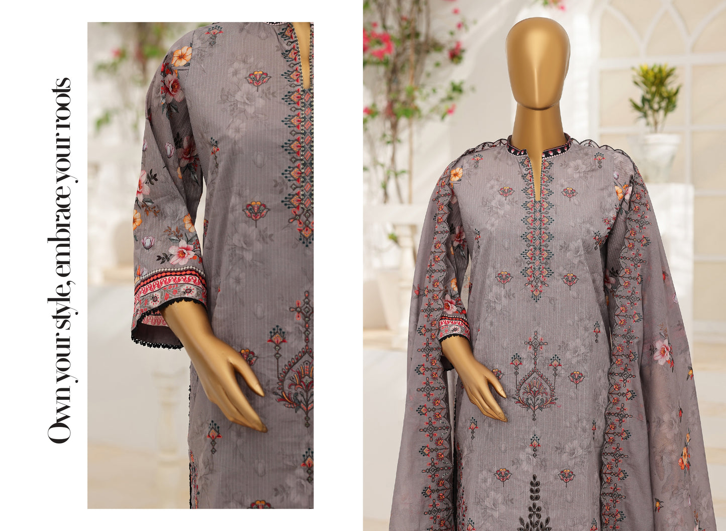 MTF – FITRUS 3pcs Unstitched Embroidery Collection