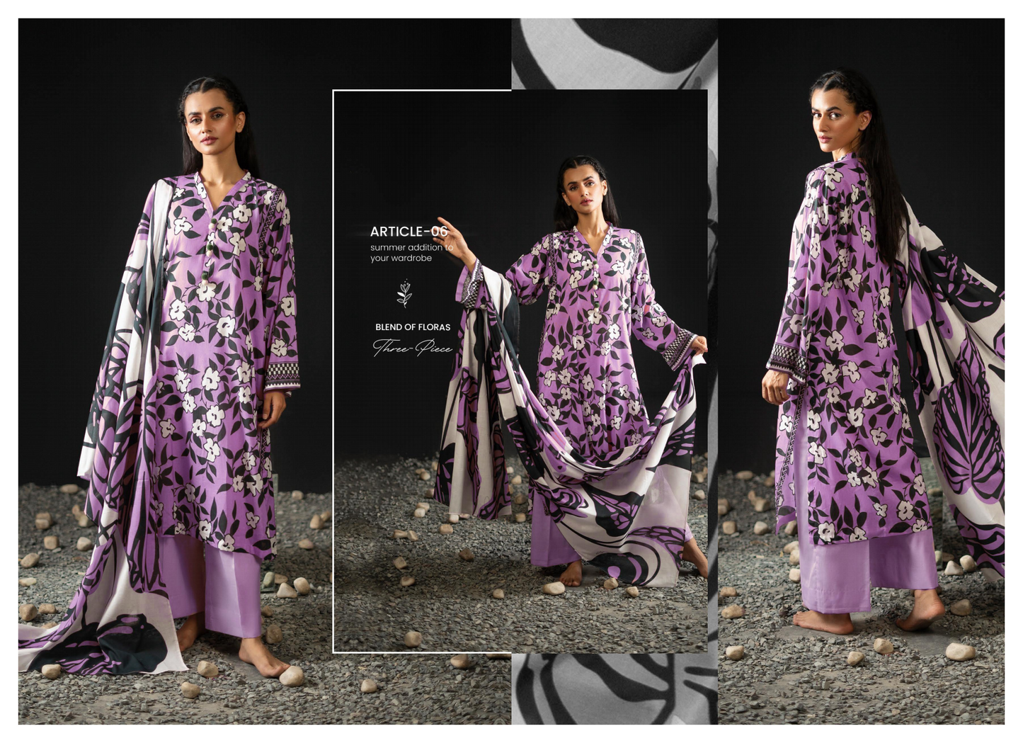 Binsaeed Lawn 2024 3P | A06