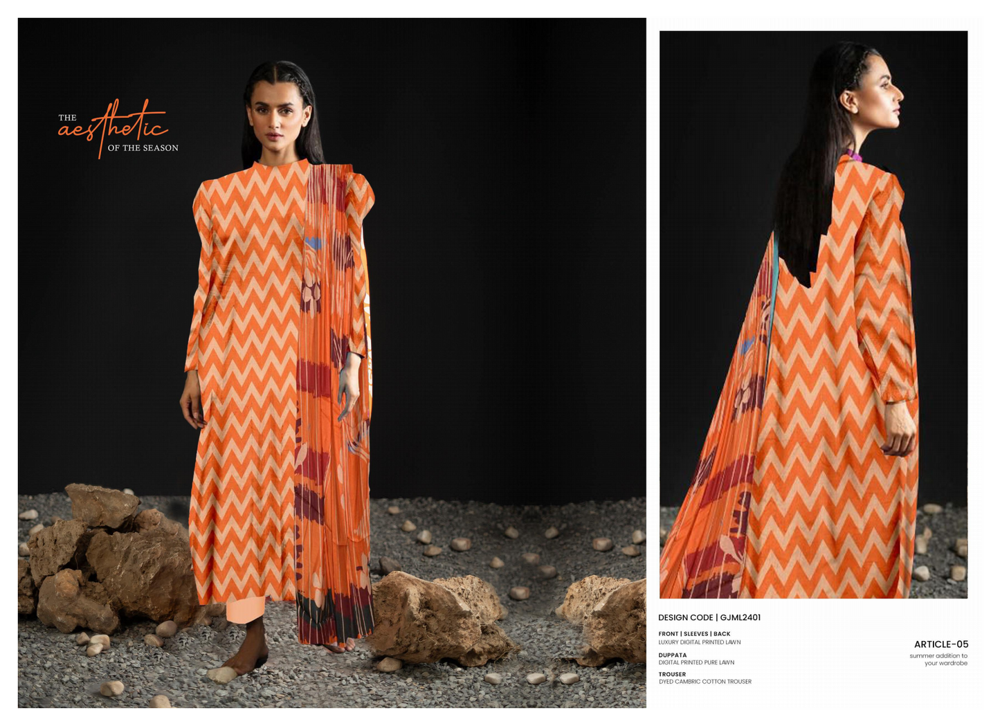 Binsaeed Lawn 2024 3P | A12
