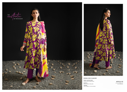 Binsaeed Lawn 2024 3P | A02