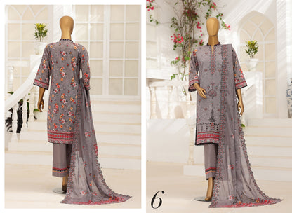 MTF – FITRUS 3pcs Unstitched Embroidery Collection