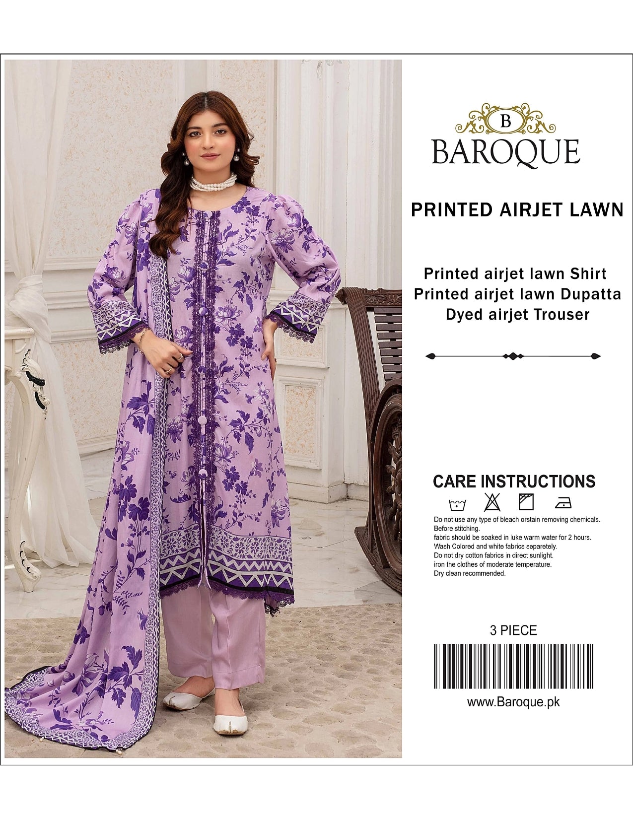 BAROQUE Lawn Printed 3PC In Wholesale Price 🥺🔥