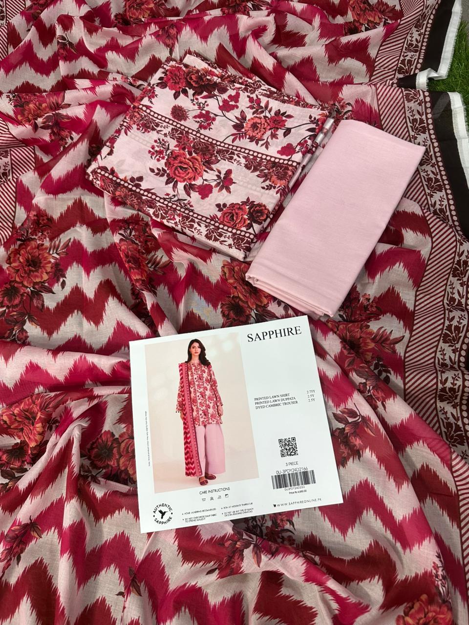 🌺 SAPPHIRE Unstitched Lawn 3 Piece 😱✨ New Arrival 2026🌺