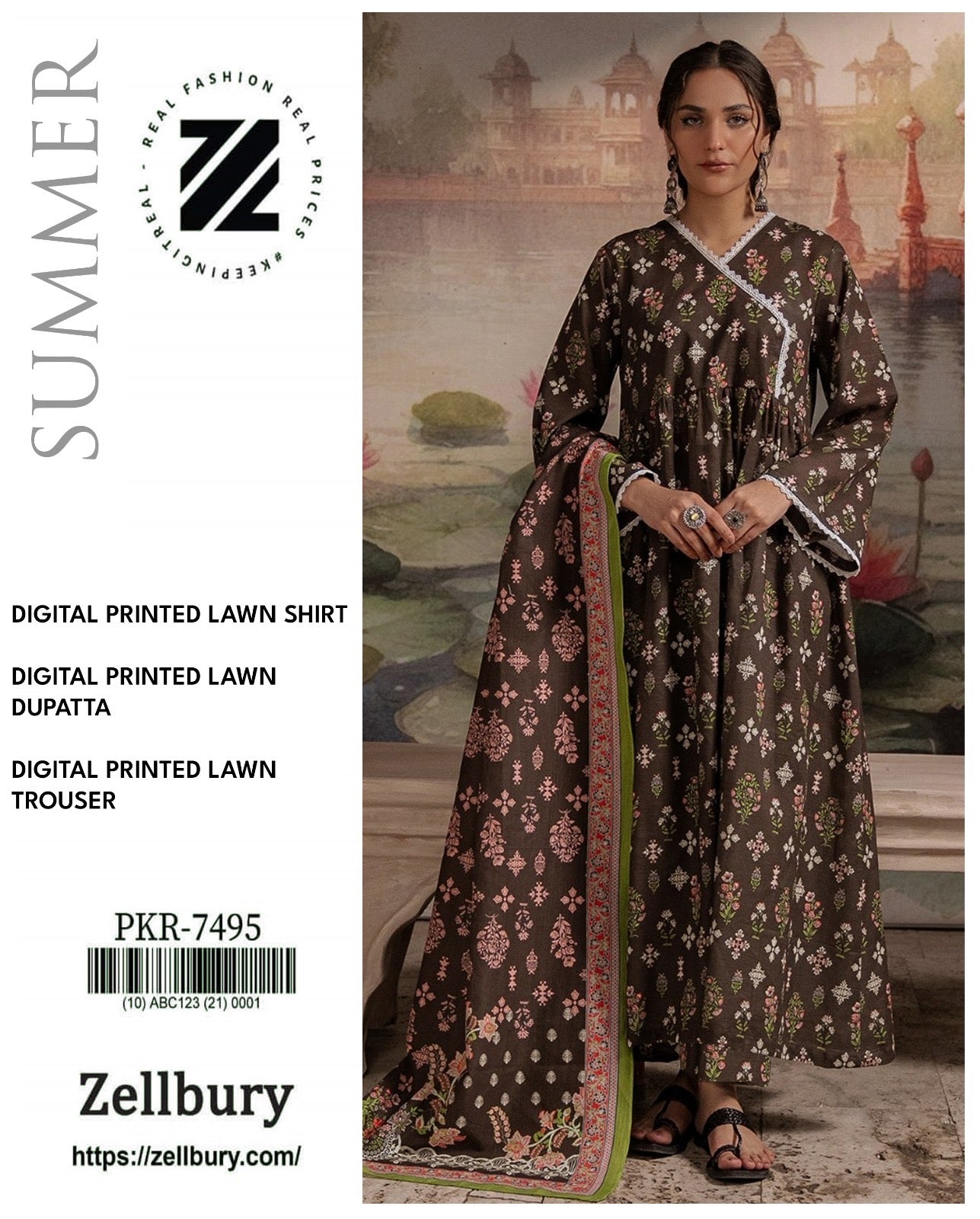 ZELLBURY LAWN 3PCS UNSTITCHED 🔥👌❤️
