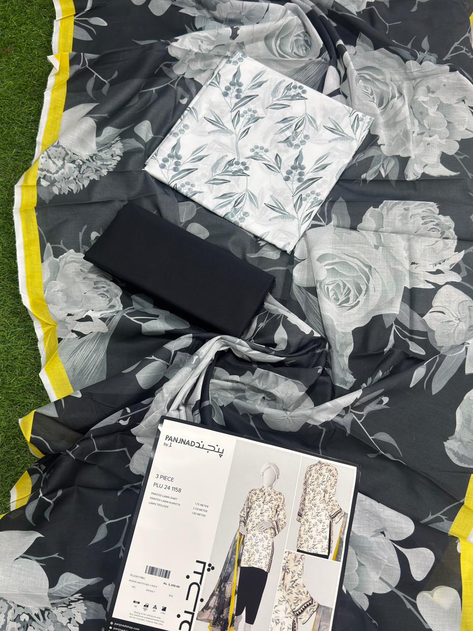 ✨J. PANJNAD 100% Original Unstitched 3 Piece✨