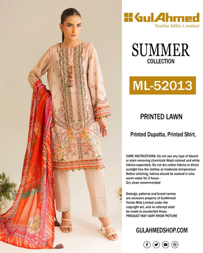 🌸 GulAhmed Summer Collection 2025 🌸 Premium 3 Piece Unstitched Lawn Suits featuring elegant digital prints and soft dyed cotton trousers.