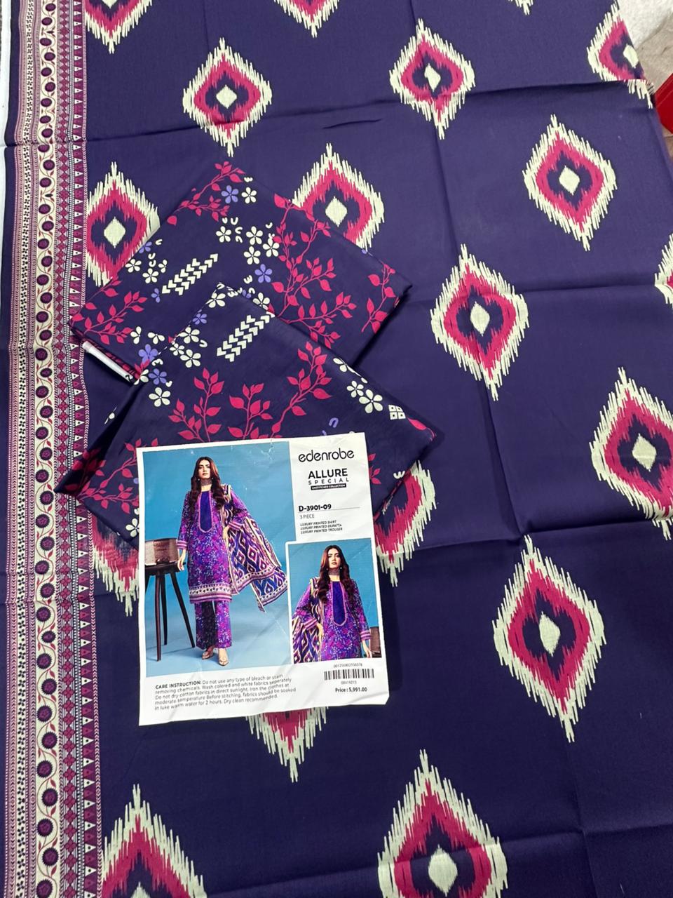 🌸 Edenrobe 🌸 Lawn Unstitched 3 Pieces in Wholesale Price 🔥🧡