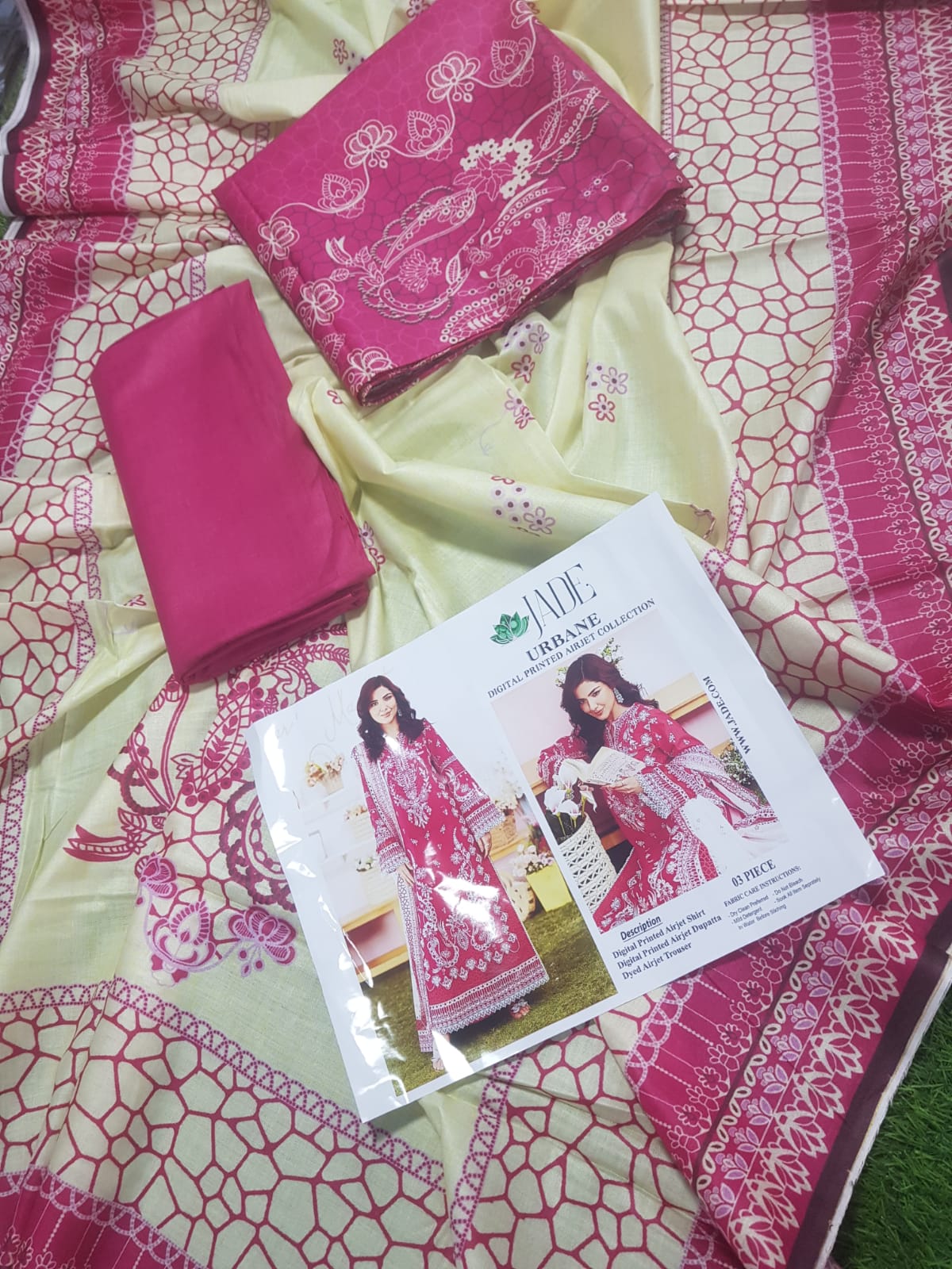 Jade Unstitched Lawn 3 Pieces in Wholesale Price 🔥🧡