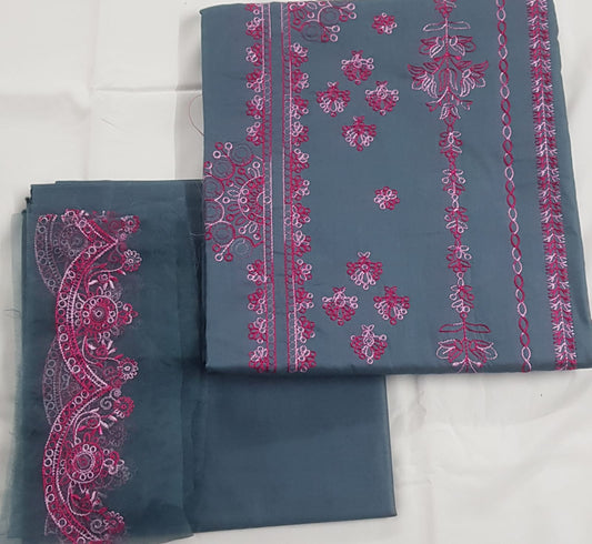 🩵 Saqafat – 100% Original 2PC Embroidered Lawn 🌸