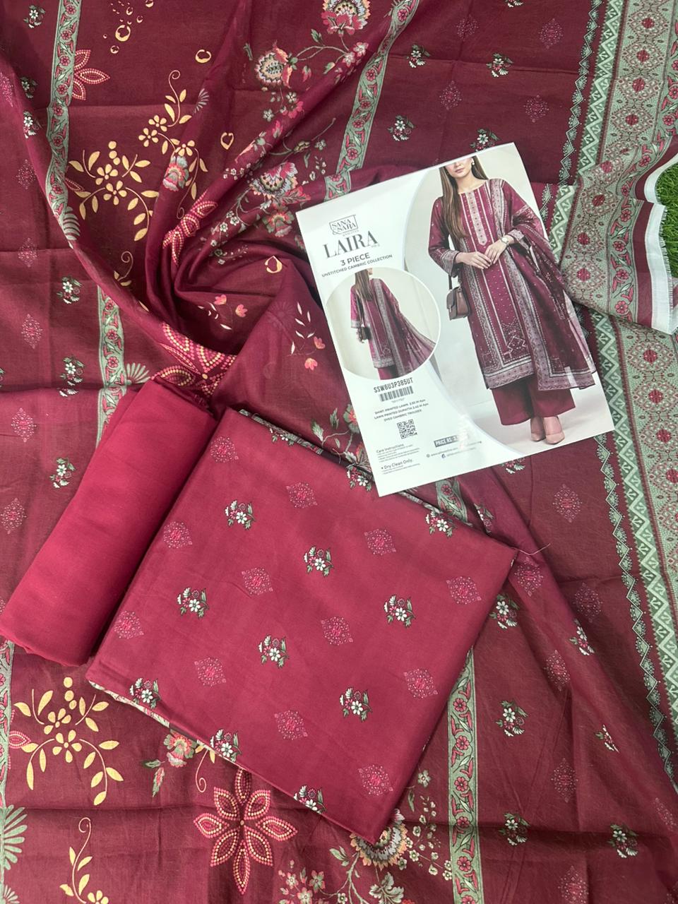 ❤️✨ SALITEX LAIRA VOL-2 ✨❤️
💯 100% ORIGINAL LAWN 🌸
👑 LAIRA by SANA & SARA 👑SSW6U3P385UT