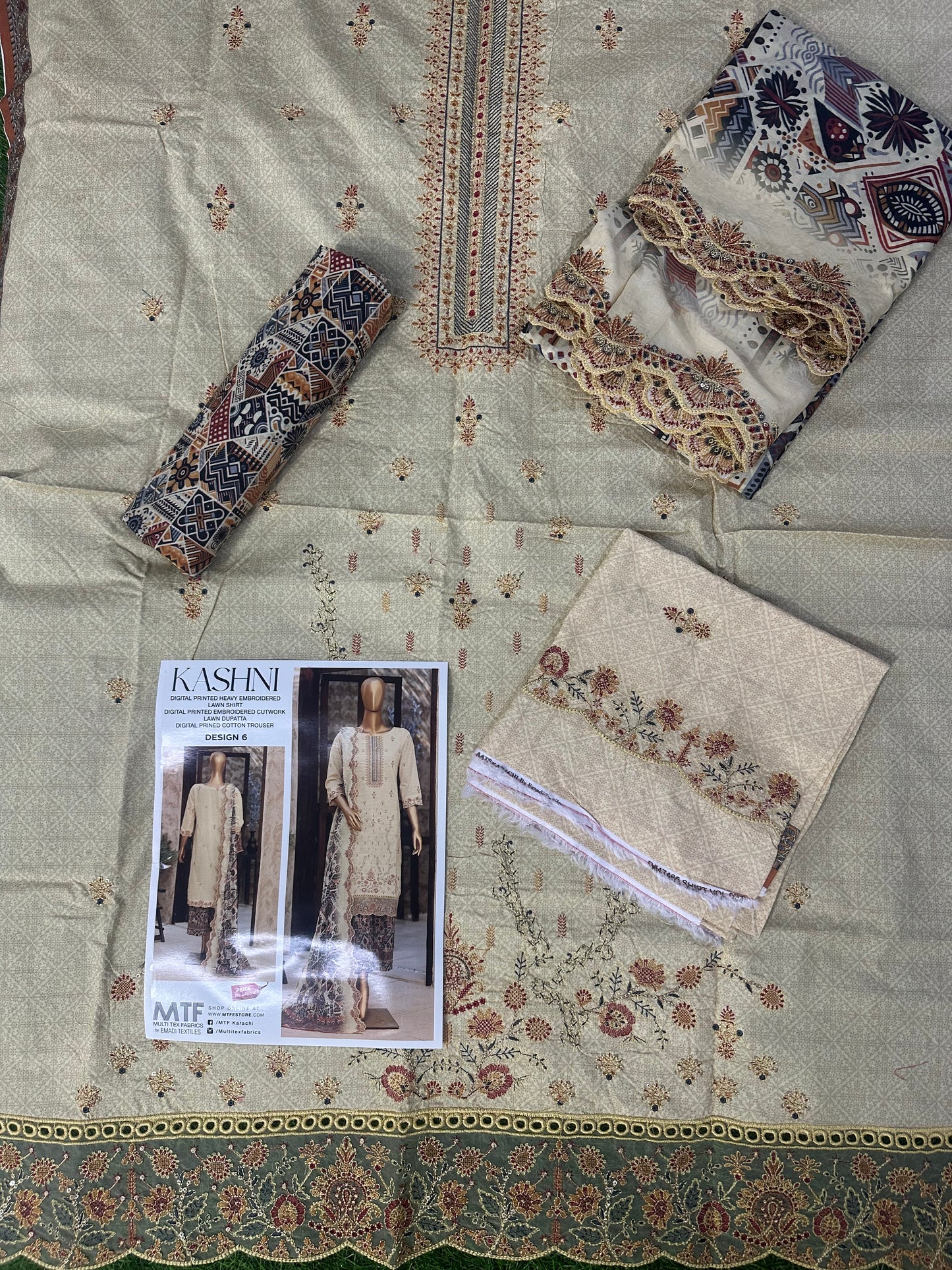🌸 🌹 MTF – KASHNI ✨ Digital Printed Heavy Embroidered Lawn  2026
Collection ✨