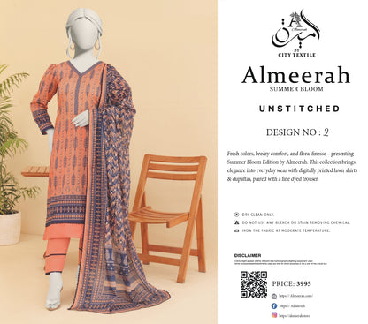 Almeerah 100% Original 🌷 3PC Unstitched In Wholesale Price 😱❤️