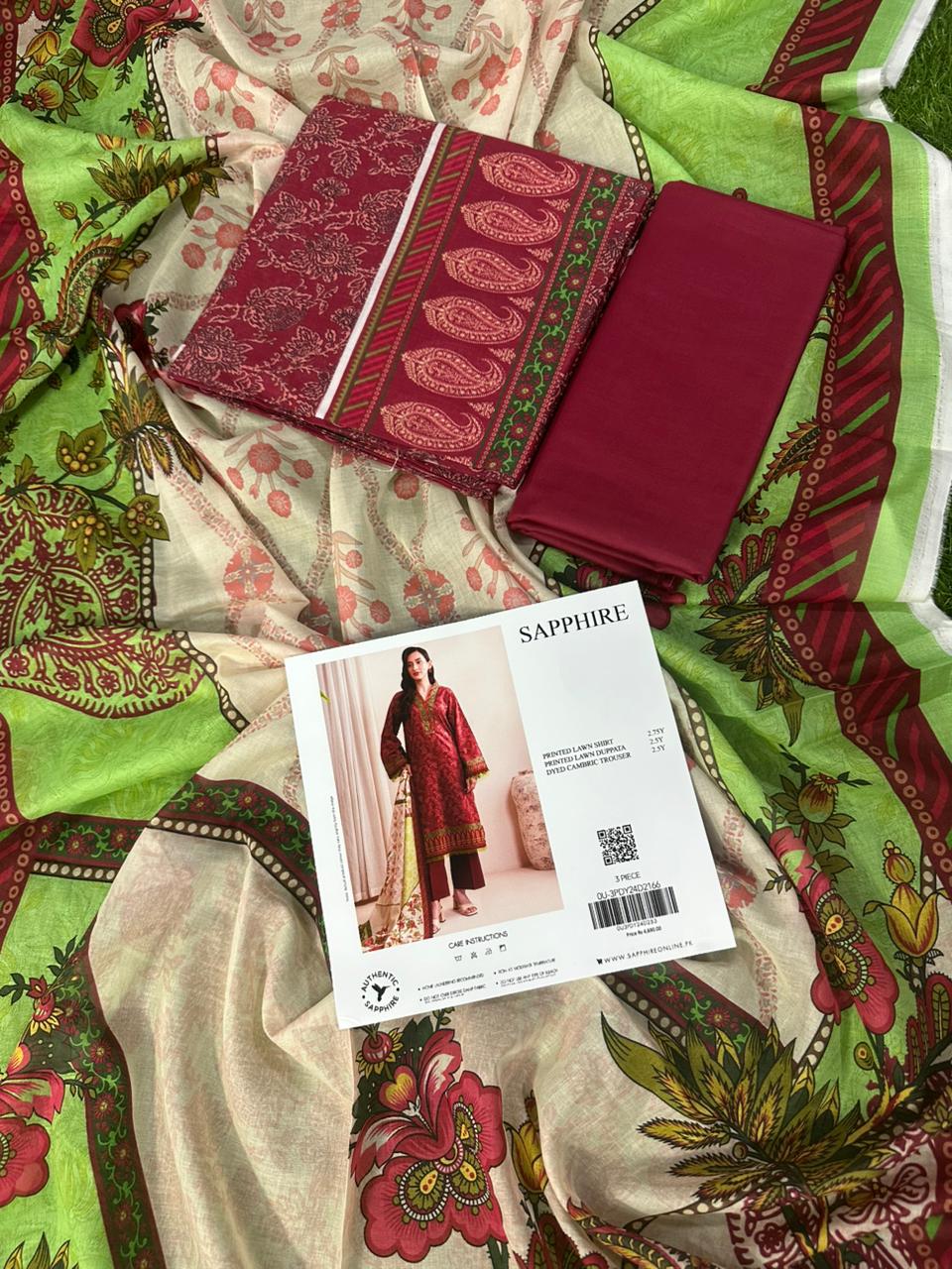 🌺 SAPPHIRE Unstitched Lawn 3 Piece 😱✨ New Arrival 2026🌺