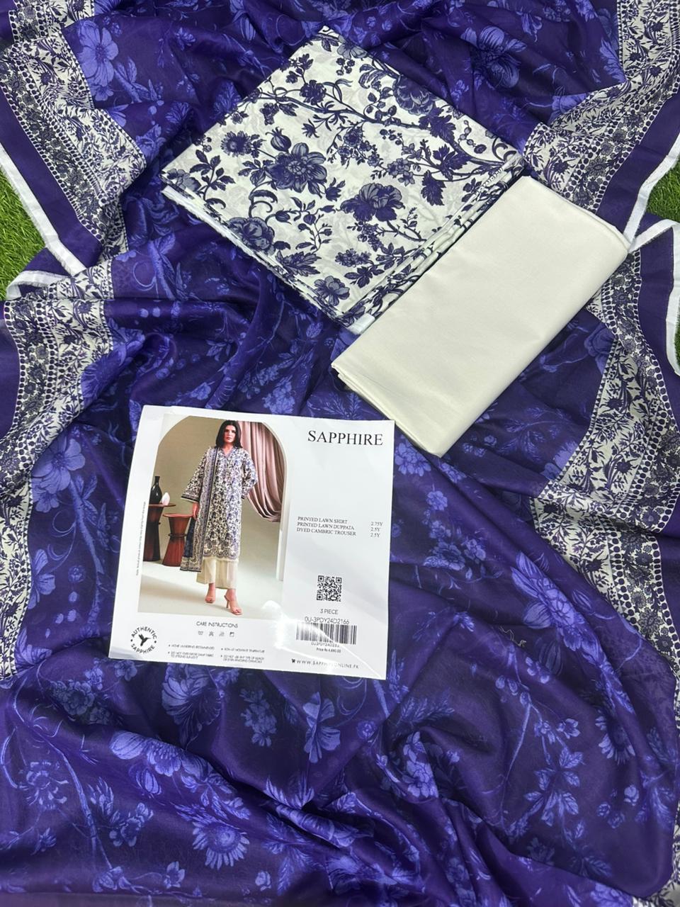 🌺 SAPPHIRE Unstitched Lawn 3 Piece 😱✨ New Arrival 2026🌺