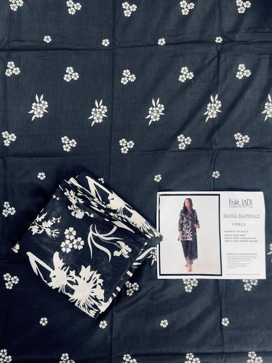 Sana Safinaz Lawn Unstitched 3 Pieces ❤️🔥