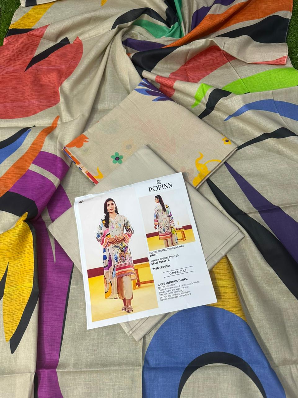 🌸 POPINN GULJEE 🌸 Lawn Unstitched 3 Pieces in Wholesale Price 🔥🧡