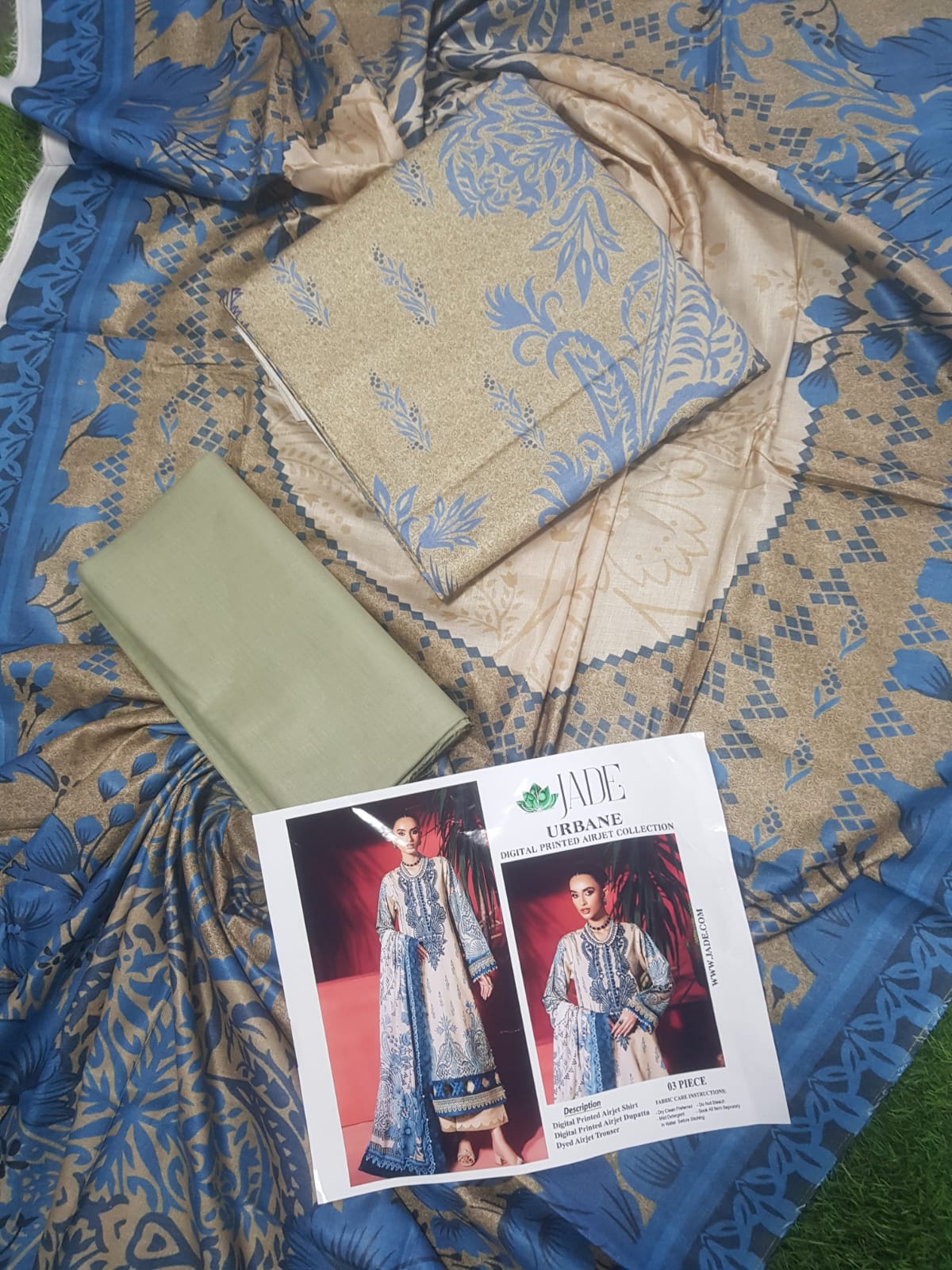 Jade Unstitched Lawn 3 Pieces in Wholesale Price 🔥🧡