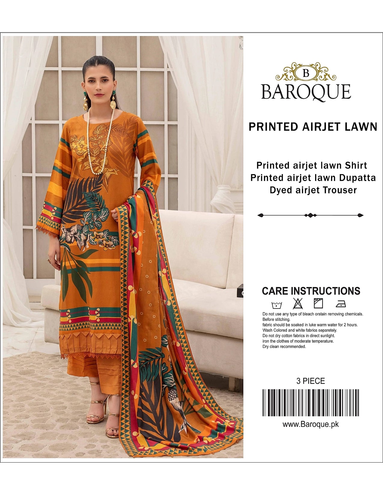 BAROQUE Lawn Printed 3PC In Wholesale Price 🥺🔥
