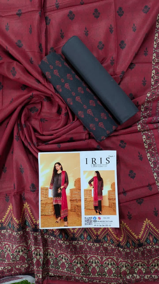 Iris Lawn 3Pcs Unstitched Collection