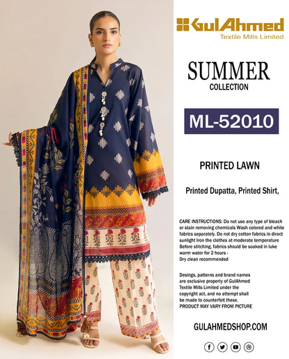🌸 GulAhmed Summer Collection 2025 🌸 Premium 3 Piece Unstitched Lawn Suits featuring elegant digital prints and soft dyed cotton trousers.
