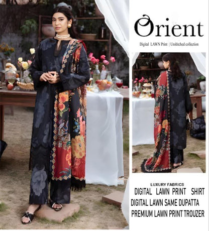Orient Unstitched Lawn 3 Piece in Wholesale Price 🔥