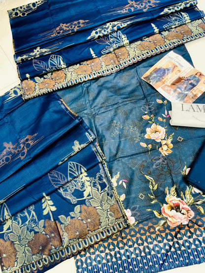 ✨ Cherry Premium Cambric Lawn – 3pc Airjet Dubby Print Collection (Vol. 01)
💕 By Lamisah Textile – Latest Vol. 2025 💕